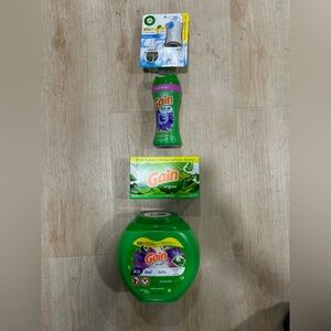 Gain Laundry Pods Detergent, Booster, Fabric Softener and Air wick plug in
